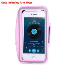 (Pink, 6 Inch) Arm Bag Sports Stylish And Comfortable Double Button Adjustable Touch Screen