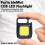 LED Small Flashlight,1000Lumens Bright Rechargeable COB Keychain Flashlights,4 Light Modes Portable Pocket Light 6