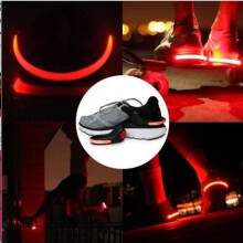 (Pink)Led Luminous Shoe Clip Light Night Safety Warning Flash Running Bike Cycling