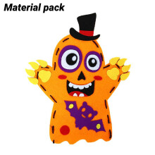 (Yellow)Halloween Hand Puppets Diy Craft Material Kids Handmade Multiple Colors Gift