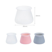 (White) Tpr Table Foot Cover Antislip Silent Thickened Chair Leg Floor Cap Protector