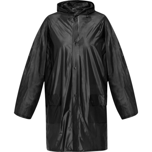 (One Size, Solid Black) Unisex Adult Ada Raincoat