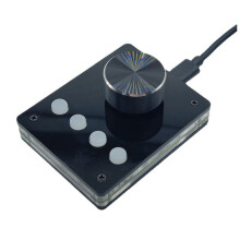Multimedia Programmeerbaar Toetsenbord USB-Knop Aangepast Toetsenbord -Macrotoetsenbord Volumeregelaar (Kleine Witte Knop)