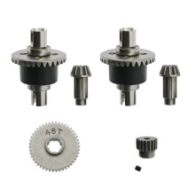 Metalen Differentieel en Gear Set voor SCY 16101 16102 16103 16201 Pro 1/16 Borstelloze RC Auto Upgrades Onderdelen Accessoires