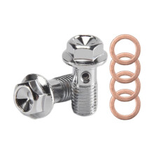 Motorcycle Stainless M10 x 1.25 Banjo Bolts Brake Master Cylinder Screw Brake Hose Caliper Bolt Hydraulic Clutch Screw