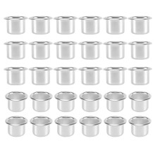 Candle Holders for Taper Candles, Candle Holder, Tea Lights, Candle Insert Table Candles, Candle Holder 30Pcs Silver