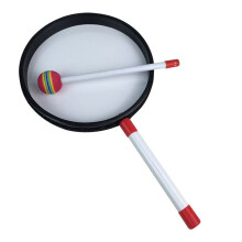 Orff Instruments Lot de 2 Tambours Sucettes Accessoires de Danse 6 Pouces Instruments de Percussion Tambour à Main Jouets éDucatifs PréScolaires