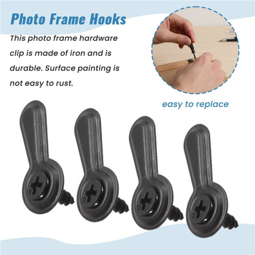 Picture Frame Turn Button Fasteners Set, 100 PCS Picture Frame Backing Clips Photo Frame Hardware Clips 1