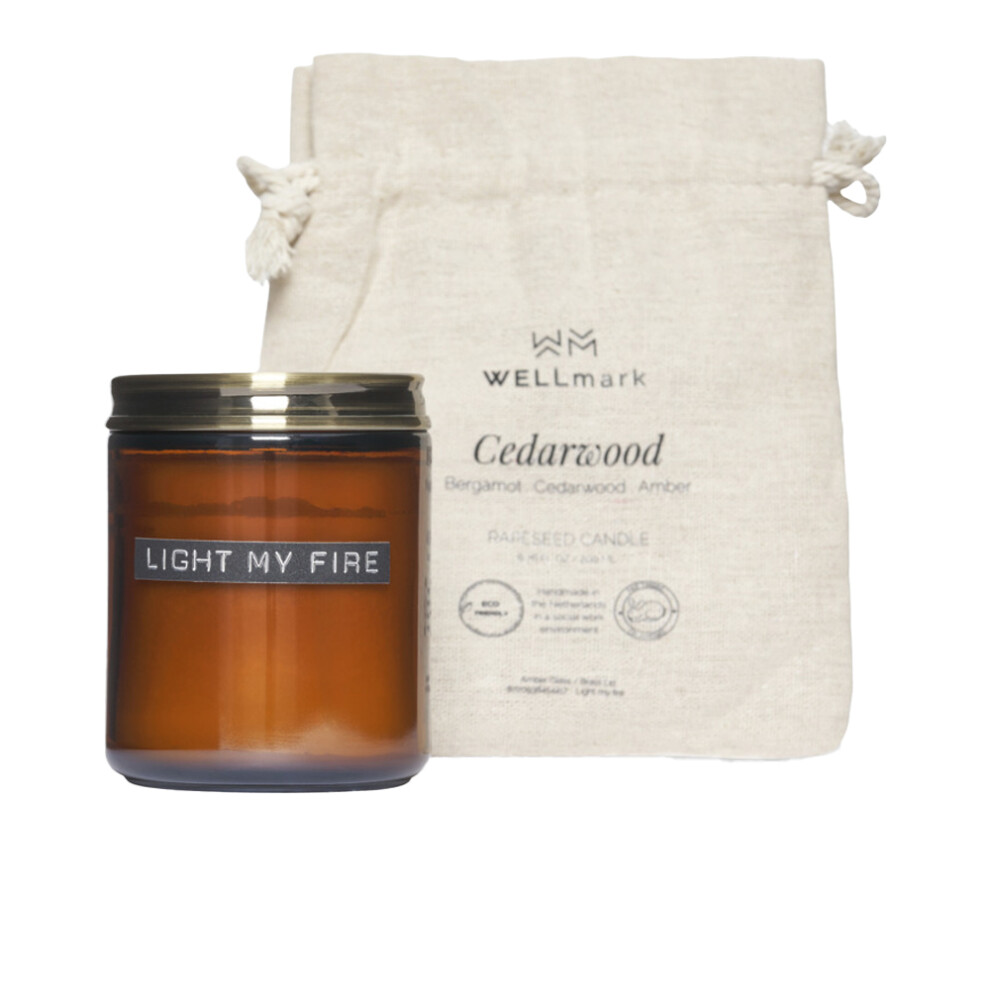Wellmark Amber Cedarwood Scented Candle