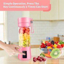 PrzenośNy Blender Miniblender do Koktajli i Koktajli łAdowany Przez USB 380 Ml PodróżNy Kubek do Wyciskania Soku z 6 Ostrzami