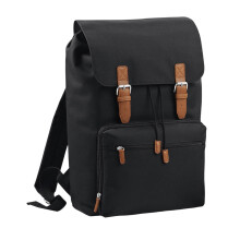 (One Size, Black/Brown) BagBase Vintage Laptop Backpack