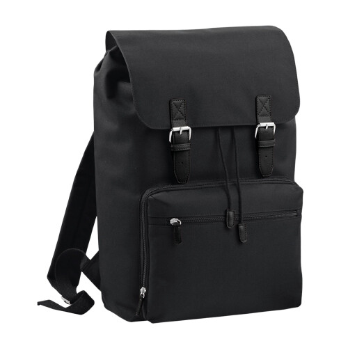 BagBase (One Size, Black/Black) BagBase Vintage Laptop Backpack