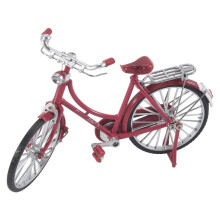 Bicicleta Modelo de Liga 1:10 Metal Fundido Dedo Mountain Bike Bicicleta Retrô Adulto ColecionáVel Brinquedo Infantil, Estilo 2 Vermelho