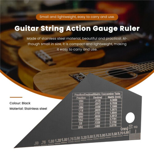 Fret Leveling Tool Gitarr Bas Hals GripbräDa MäTlinjal Rostfritt StåL Fret Rocker Guitar Luthier Tool 2