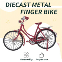 1:10 Alloy Model Bicycle Diecast Metal Finger Mountain Bike Retro Bike Adult Collectible Children Toy,Style 2 Red