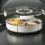 Transparent Rotating Candy Storage Box with 360 Base and MultiSection Dustproof Cover 4