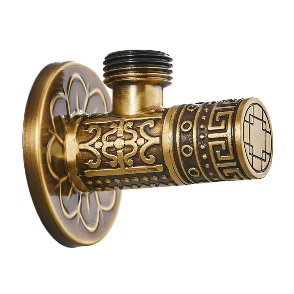 Antique Brass Toilet Angle Valve 1/2 Inch Male Shut Off Faucet Valve Leakproof Corrosionresistant 9169991218939