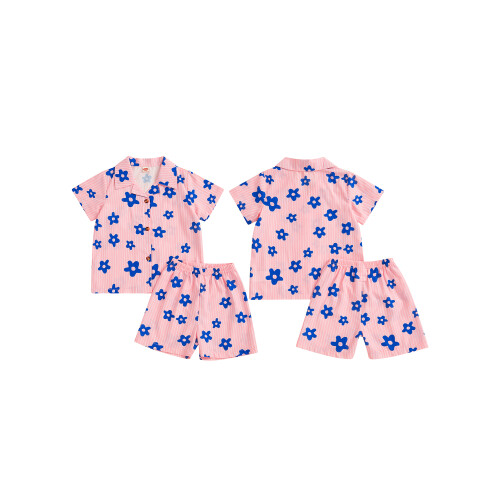 (6-7 Years, Light Pink) Καλοκαιρινές πιτζάμες κοριτσιών ελαστικά σορτς 1