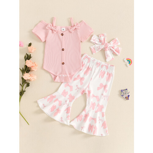 (12-18 Months, Pink) Καλοκαιρινά ρούχα για τύπωμα πεταλούδας. 2