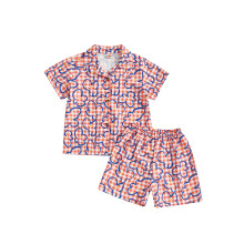 (4-5 Years, Orange) Conjunto de pijama o dormir.