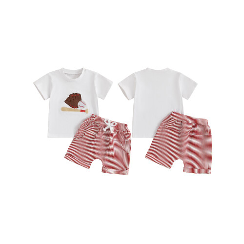 (3-6 Months, White) Σετ σορτς για ριγέ σορτς 1