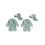 (2-3 Years, Green) Ensemble maillot de avec chapeau. 2