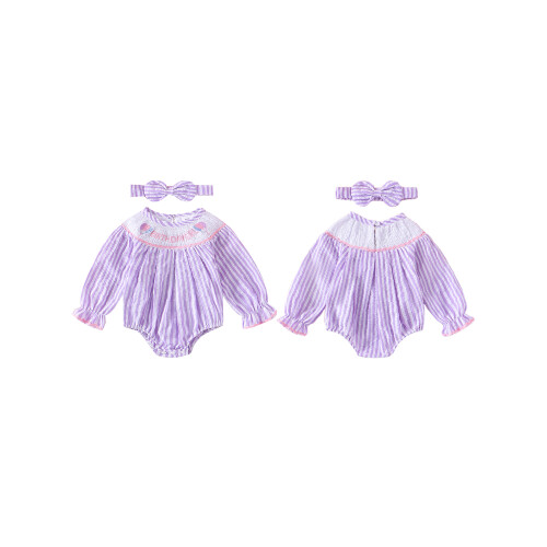 (3-6 Months, Purple) Ολόσωμες Φόρμες με με Κορδέλα 1