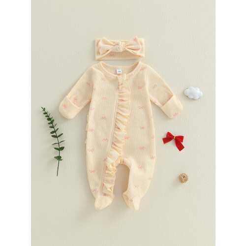 (6-12M, Beige) Σετ 2 τεμαχίων ρούχα νεογέννητα 2