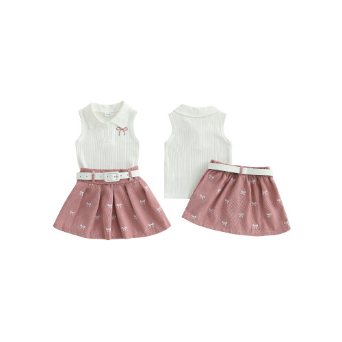 (18-24 Months, Pink) 2 τεμάχια καλοκαιρινά πλισέ φούστα 1