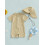 (6-12 Months, Khaki) Σετ μαγιό ριγέ και αντιηλιακό. 3