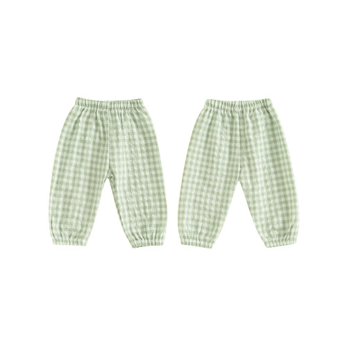 (12-18 Months, Green) Παντελόνι με καρό casual, μακρύ. 1