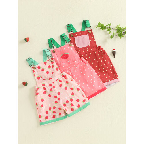(18-24 Months, Pink) Σορτς με τετράγωνη casual, καλοκαίρι 2