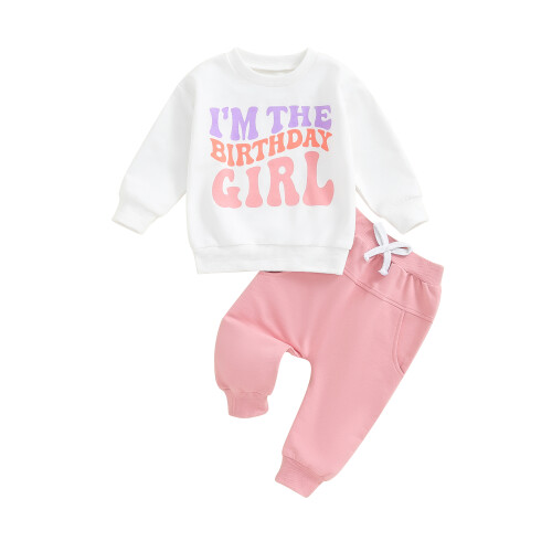(12-18 Months, Pink) Σύνολα γενεθλίων για μακριά μανίκια