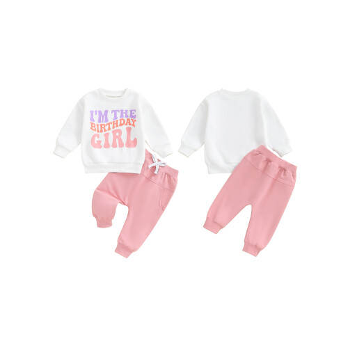 (6-12 Months, Pink) Σύνολα γενεθλίων για μακριά μανίκια 1