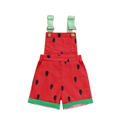 (5-6 Years, Red) Σορτς με τετράγωνη casual, καλοκαίρι