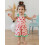 (5-6 Years, Multi-color) Σορτς με τετράγωνη casual, καλοκαίρι 3