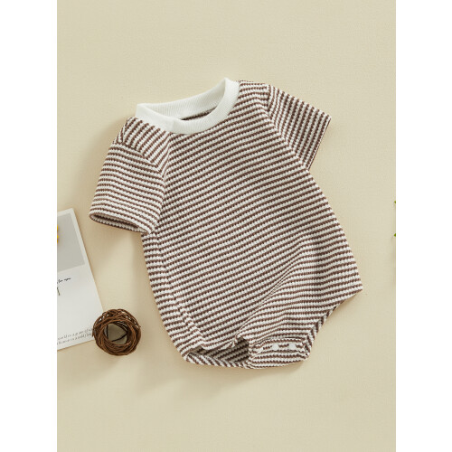 (6-12 Months, Khaki) Καλοκαιρινή φόρμα στρογγυλή αγόρια κορίτσια 2