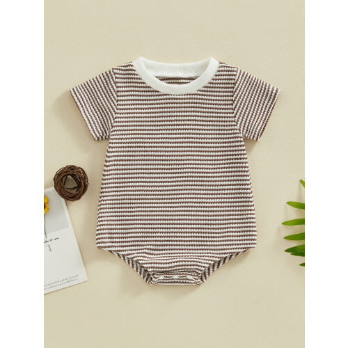 (6-12 Months, Khaki) Καλοκαιρινή φόρμα στρογγυλή αγόρια κορίτσια 1