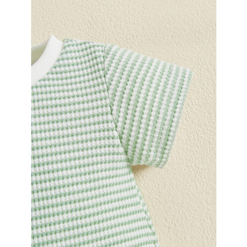 (3-6 Months, Green) Καλοκαιρινή φόρμα στρογγυλή αγόρια κορίτσια 1