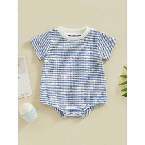 (3-6 Months, Blue) Καλοκαιρινή φόρμα στρογγυλή αγόρια κορίτσια 1