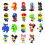 (Red Goofy)Children Building Blocks Assembling Toy Abs Material Interesting 4
