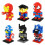 (Red Goofy)Children Building Blocks Assembling Toy Abs Interesting Material 7