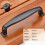 (L)Modern Matte Black Nickel Kitchen Cabinet Handle Door Pull Drawer Hardware Knob 16