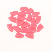 (Pink,M)Tapas de uñas para mascotas perros gatos envolventes de PU patas protegen limpio lindo pegamento seguro enviar 20 un.