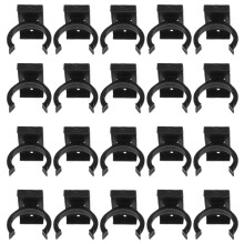 20 Pack Cabinet Leveler Clips Black Plastic Toe Kick Buckles for Furniture Easy Clip Installation