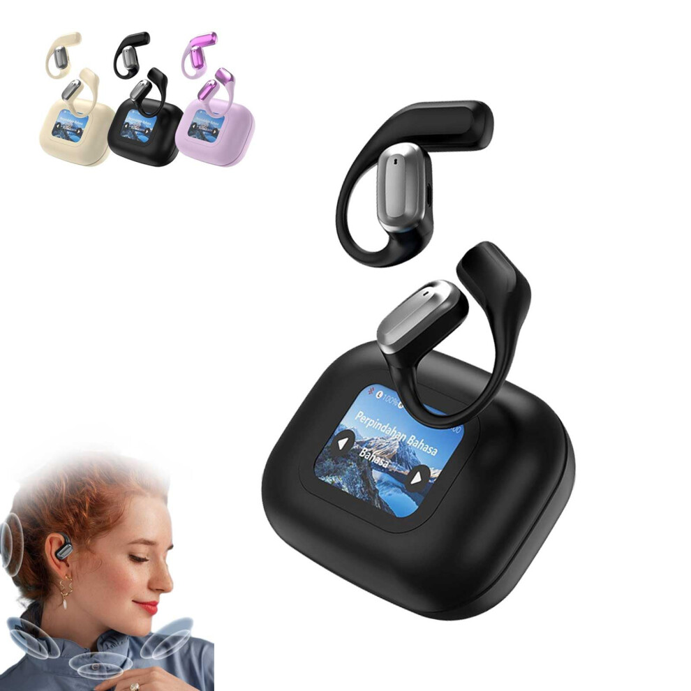 Ai Translator Earbuds With Realtime 144Language Translation, Wireless Bluetooth, Black 9169991219325
