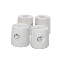4 Pack 36 kg Gazebo Weights, Canopy Tent Weights with Rapid Clip, Gazebo Leg Weights Fill with Sand or Water, White