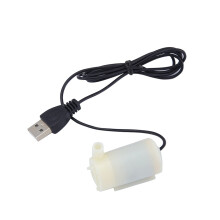 Adjustable USB Powered Submersible Water Pump Low Noise Brushless Motor for Fountain Aquarium White