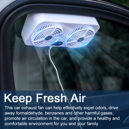 Car Exhaust Fan USB Air Circulation Cooler | Silent, Adjustable, Compact 1