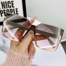(StyleD)Trendy Style Semiframe Design Sonnenbrille Damen Sommer Outdoor Schutz Sonne